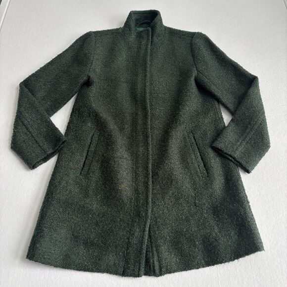 Talbots Jackets & Blazers - Talbots Funnel Neck Wool Blend Peacoat Women's 10 Emerald Green Full Zip Preppy